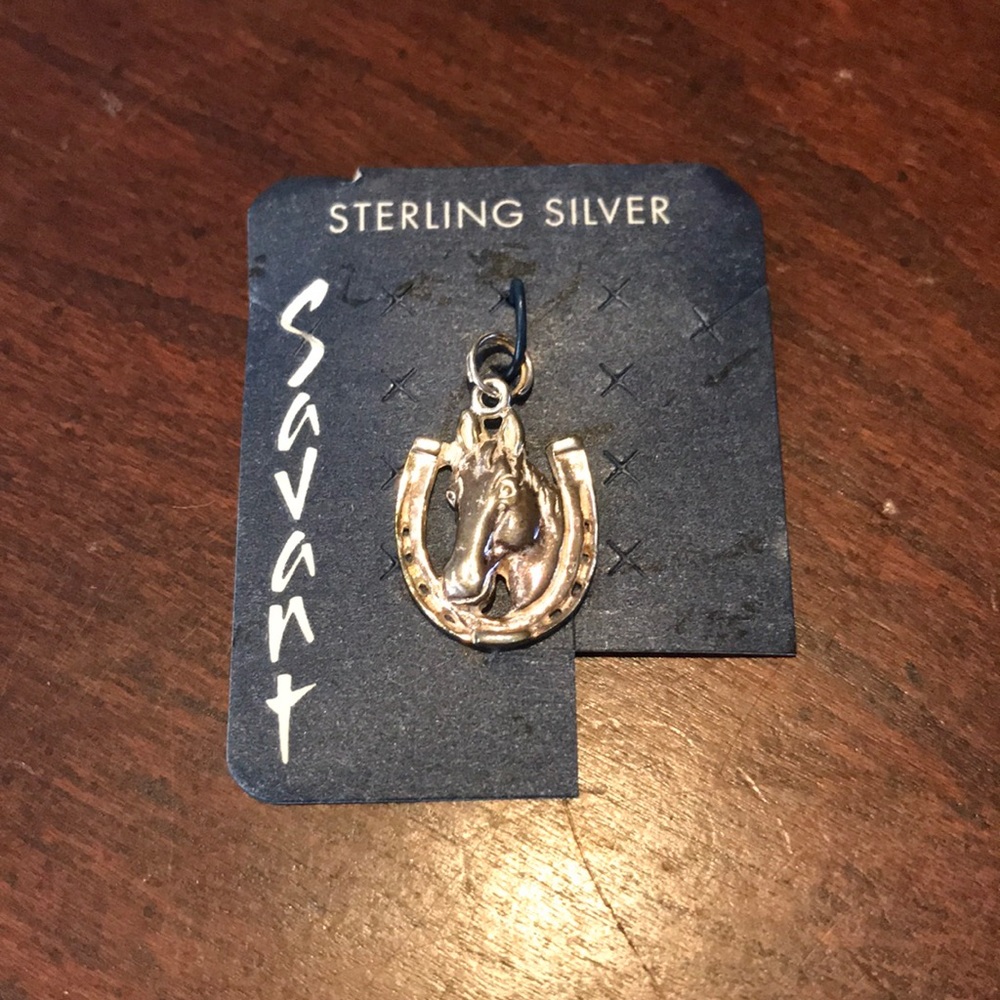 Savant Sterling Silver Horse Horseshoe Charm